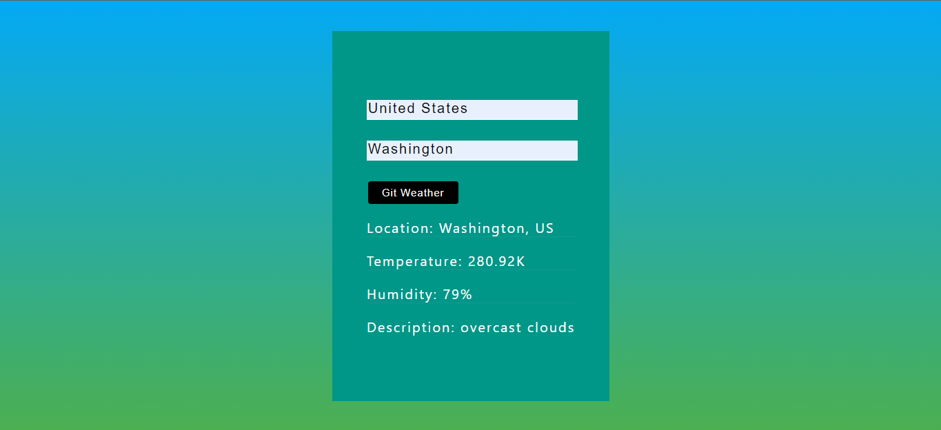 ReactJS Weather App